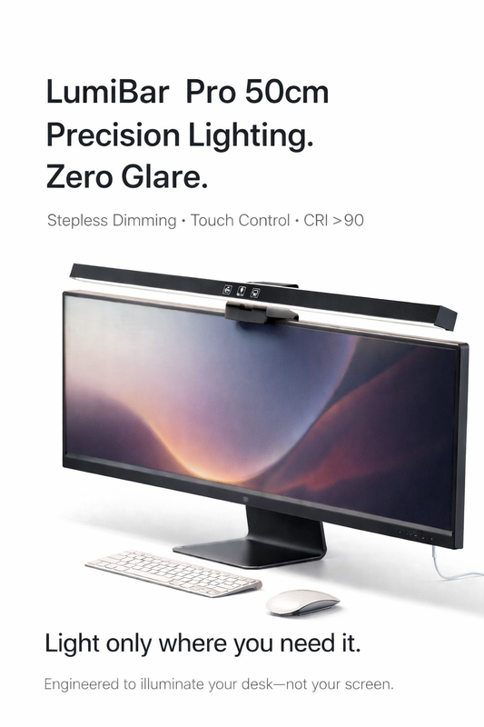 LumiBar Pro 50cm – Eye-Care Monitor Light Bar with Stepless Dimming